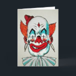 Vintage Creepy Clown Birthday Card<br><div class="desc">Custom restored,  high quality vintage clown image...  Creepy.</div>