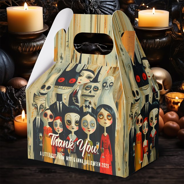 Vintage Creepy Colourful Spooky Time Halloween Favour Box (Creator Uploaded)