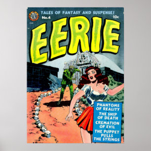 Vintage Creepy Comic Cover Poster