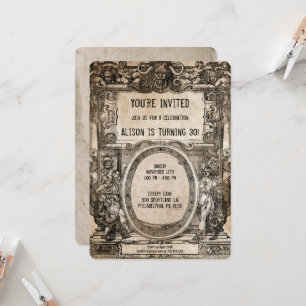 Vintage Creepy Customisable Party Invitation