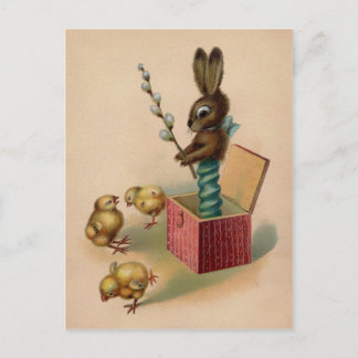Vintage Creepy Easter Postcard