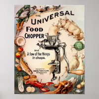 Vintage Creepy Food Chopper Advertisement