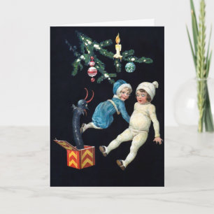 Vintage Creepy Krampus Christmas Card