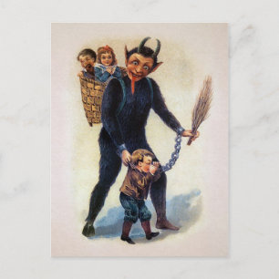 Vintage Creepy Krampus Postcard