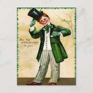 Vintage Creepy St. Patrick's Day Postcard