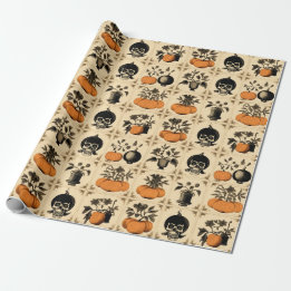 Vintage Creepy Touch Halloween Wrapping Paper