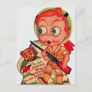 Vintage Creepy Valentines Day Postcard