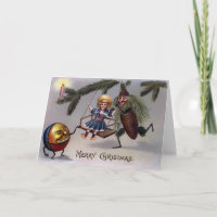 Vintage Creepy Victorian Christmas Card