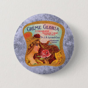 Vintage Creme Gloria Vanishing Skin Creme 6 Cm Round Badge
