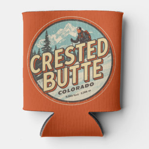 vintage crested butte colorado mountain outdoor    can cooler