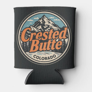 vintage crested butte colorado mountain outdoor can cooler