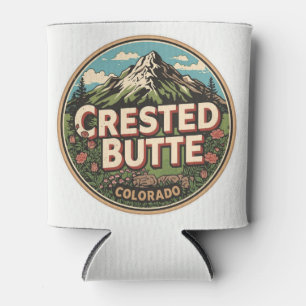 vintage crested butte colorado mountain outdoor can cooler
