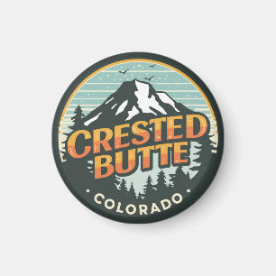 vintage crested butte colorado ski mountain gifts magnet