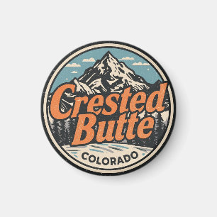 vintage crested butte colorado ski mountain gifts magnet