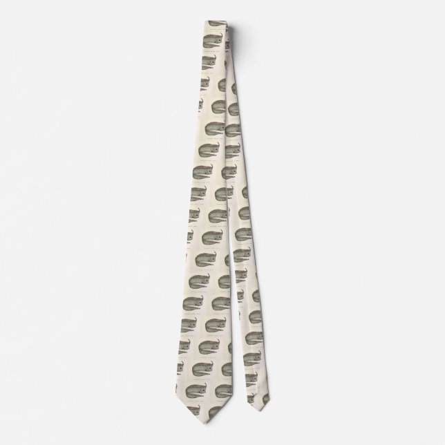 Vintage Crested Oarfish Fish, Marine Aquatic Life Tie (Front)