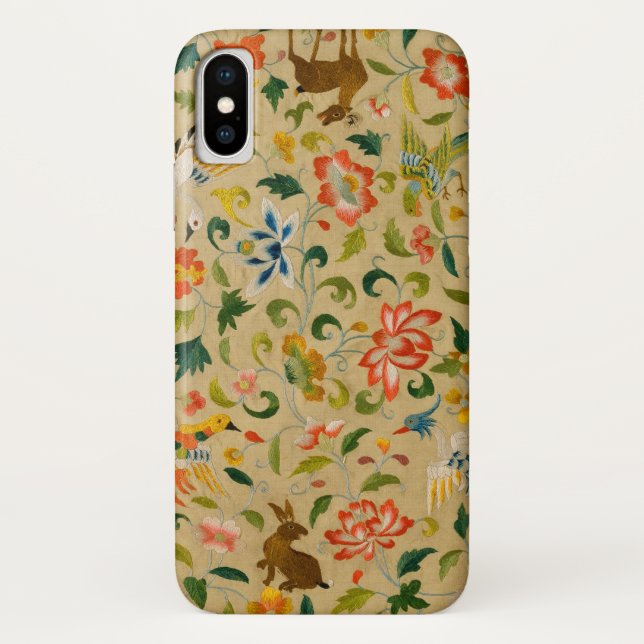 Vintage Crewel Animal Embroidery: Antique Tapestry Case-Mate iPhone Case (Back)