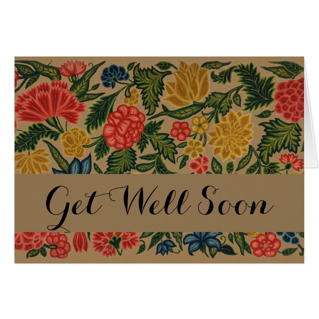 Vintage Crewel Floral Embroidery Pattern (Front Horizontal)