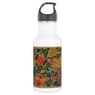 Vintage Crewel Floral Embroidery Pattern 532 Ml Water Bottle