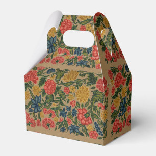 Vintage Crewel Floral Embroidery Pattern Favour Box