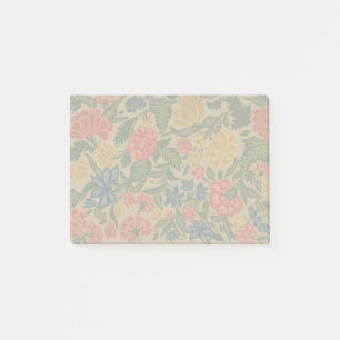 Vintage Crewel Floral Embroidery Pattern Post-it Notes