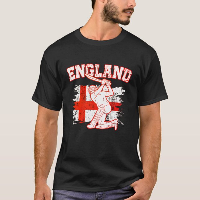 Vintage Cricket Gift england Team T-Shirt (Front)