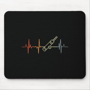 Vintage Cricket Heartbeat Cricket Player Heart Rat Mouse Mat