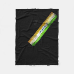 Vintage Cricket India Flag Indians Pride Fleece Blanket