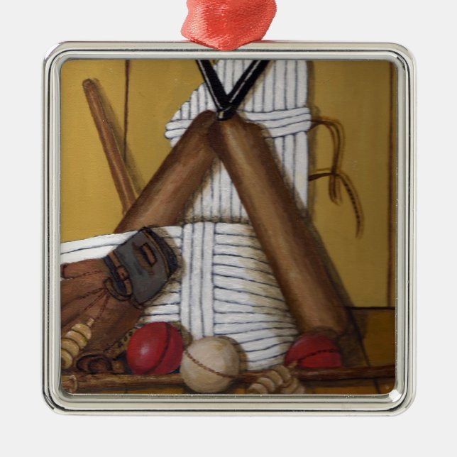 Vintage Cricket Metal Tree Decoration (Front)