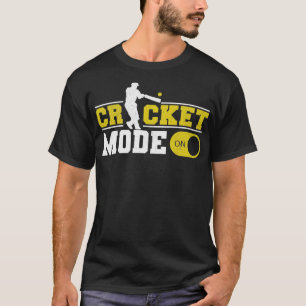 Vintage Cricket Mode On for Cricket Sport Fans  T-Shirt