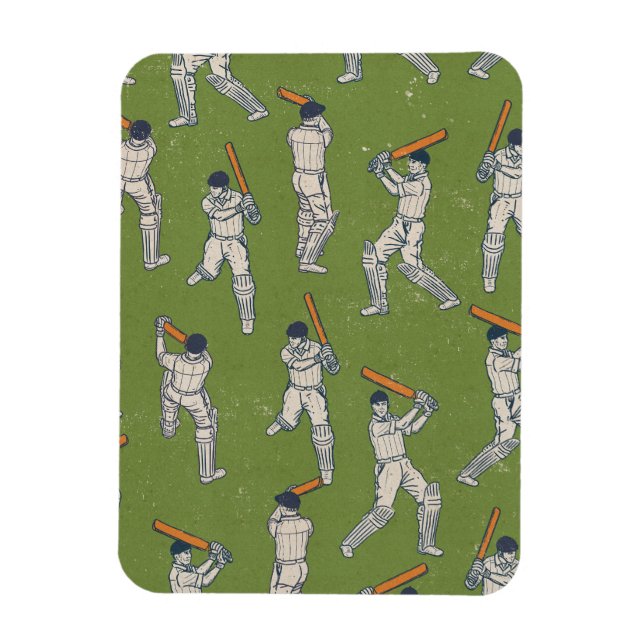 Vintage Cricket pattern Magnet (Vertical)