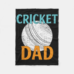Vintage Cricket Player Dad Gifts Funny Sports Love Fleece Blanket