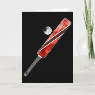 Vintage Cricket Trinidad Flag Trinidadian Pride Card