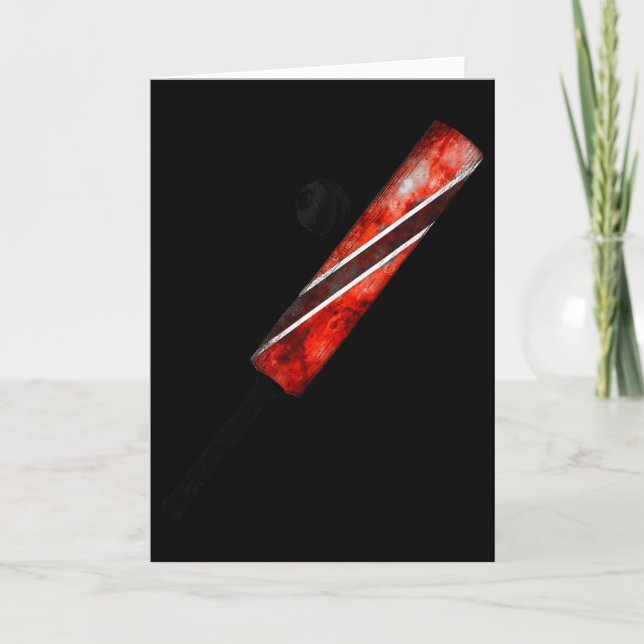 Vintage Cricket Trinidad Flag Trinidadian Pride  Card (Front)