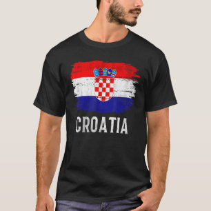 Vintage Croatia Flag For Croatian T-Shirt