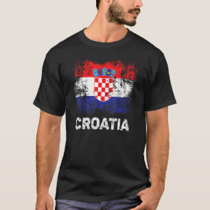 Vintage Croatia Flag Patriotic Croatian Flag T-Shirt