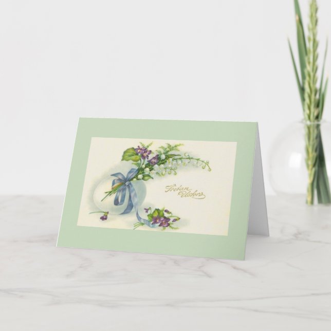 Vintage Croatian Sretan Uskrs Easter Greeting Card (Front)