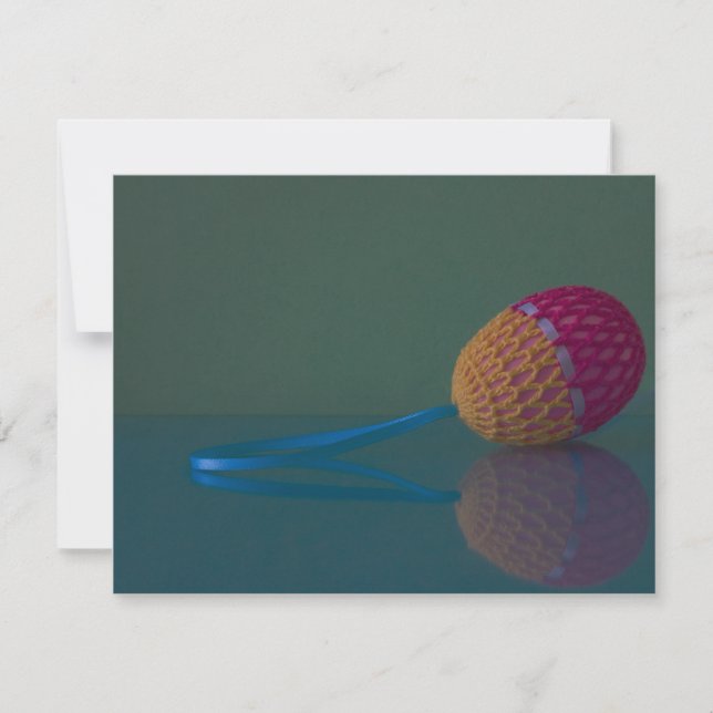 Vintage Crochet Easter Egg Holiday Greeting Card (Front)