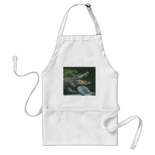 Vintage Crocodile Reptiles, Marine Animal Life Standard Apron