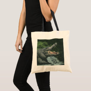 Vintage Crocodile Reptiles, Marine Animal Life Tote Bag