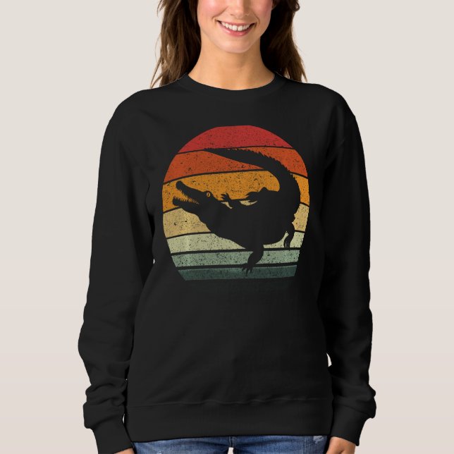 Vintage Crocodile Retro Sweatshirt (Front)