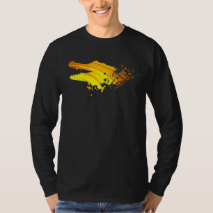 Vintage Crocodile Silhouette Reptile Alligator Cro T-Shirt