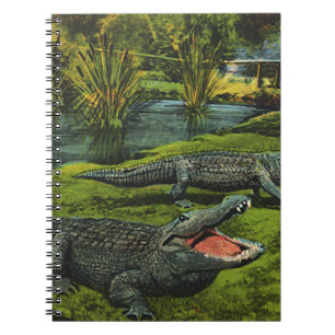 Vintage Crocodiles, Marine Life Reptiles Animals Notebook
