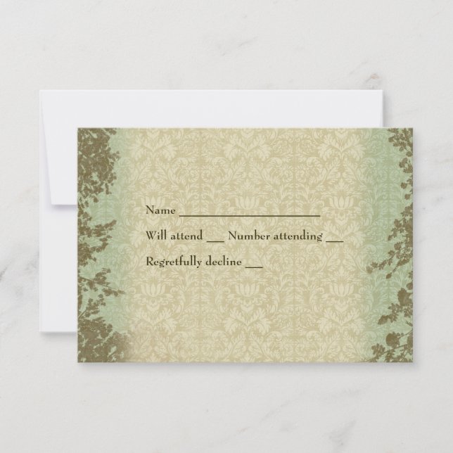 Vintage Cross patterned rsvp with envelope (Front)