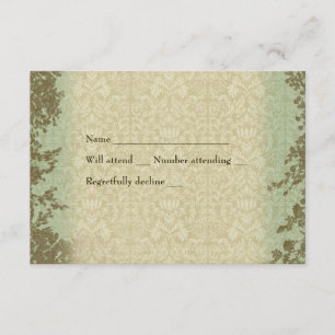 Vintage Cross patterned rsvp with envelope Card