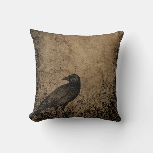 Vintage Crow Cushion (Front)