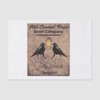 Vintage Crow Seed Co. Design  Tissue Paper