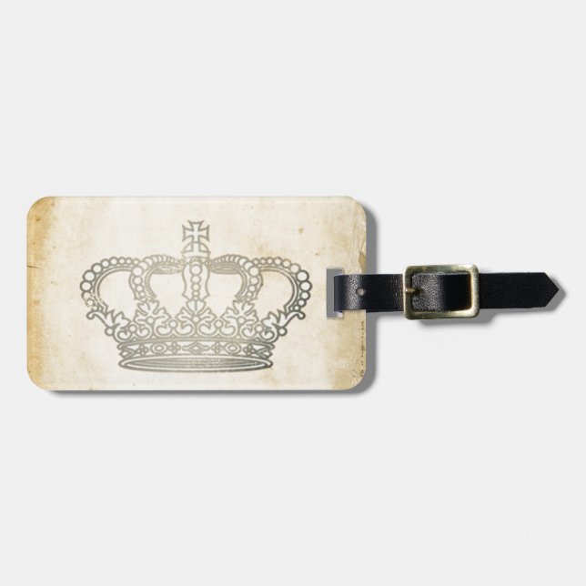 Vintage Crown Luggage Tag (Front Horizontal)