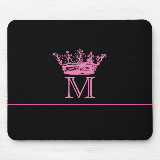 Vintage Crown Monogram Mouse Mat (Front)