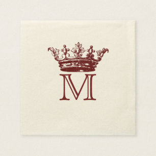 Vintage Crown Monogram Napkin