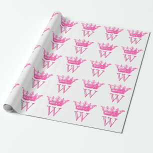 Vintage Crown Monogram Wrapping Paper